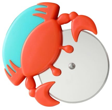 DECHOUS Couteau Acier Inoxydable Forme Crabe Avec Housse De Protection Coupe Et Pour Pizza Gâteau Facile à Nettoyer