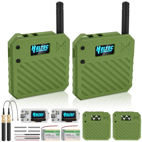 Juego de placas ESP32 LoRa V3 + batería 3,7 V 3000 mAh + carcasa – antena malla 863-928 MHz SMA compatible WLAN/Bluetooth | Antena Meshtastic de 863-928 MHz y SMA compatible con dispositivos LoRa V3 WLAN/Bluetooth para AR duino LoRawan IoT (N33