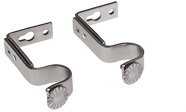 HOLIDYOYO 2pièces Support De Tringle Draperie Réglable Robuste Finition Nickel Sablé Accessoire Rideaux Vintage pour Décorations Diverses Installation Facile Et Maintien Solide