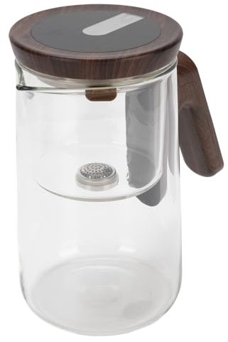 800ml Magnetic Water Separation Teapot, Glass Tea Pot with Strainer Timer Auto Brewing, Prevention Spout Design for Tea Enthusiasts, 29.5oz Heat & Cold Proof Tea Brewer
