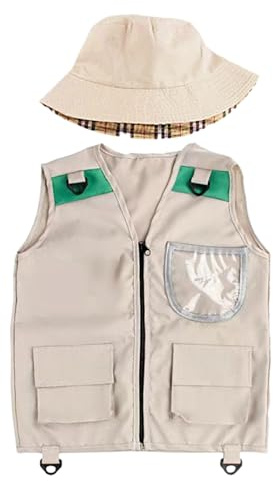 Demsyeq Angelweste für Kinder, waschbares Kinder-Outfit mit, für Wandern, Erkundung, Jagd, Ranch, Outdoor, Wildnis, Camping, Dschungel, small, Refer to description