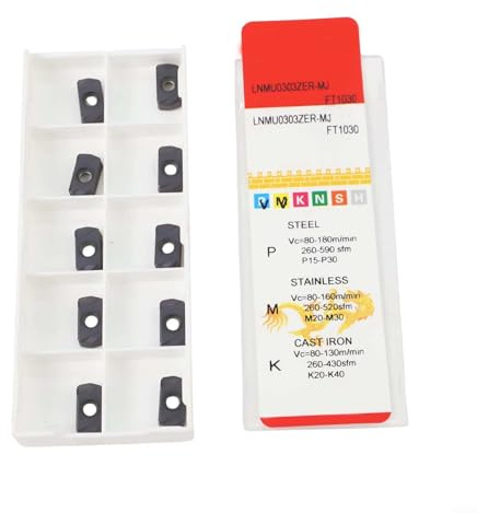 LNMU0303ZER-MJ AH725 Inserto indicizzabile in carburo per EXN03R per fresa CNC, adatto per finitura e finitura, 10 pezzi