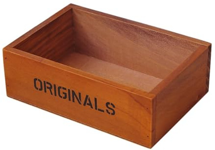 drburpily Contenitore portaoggetti in legno con coperchio aperto per balcone, portagioie, portatrucchi, custodia in legno, cartelle, libri, posta