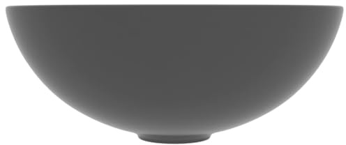 Generico Lavandino da Bagno in Ceramica Grigio Scuro Rotondo,Articoli di ferramenta,Prodotti Idraulici,Articoli Idraulici,Lavandini,Lavandini Bagno,Grigio,3.3 kg,146983