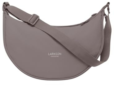 LARKSON Borsa a Tracolla Donna Marrone - Solveig Medium - Borsetta Mezzaluna - Borse a Spalla Piccola Elegante e Casual - Regolabile Marsupio alla Moda - Impermeabile