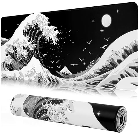 LEKUNI XXL Speed Gaming Musmatta 800 X 300 mm - Musmatta, Stor Skrivbordsmatta, Musmatta Förbättrar Noggrannhet Och Hastighet -Grå Våg