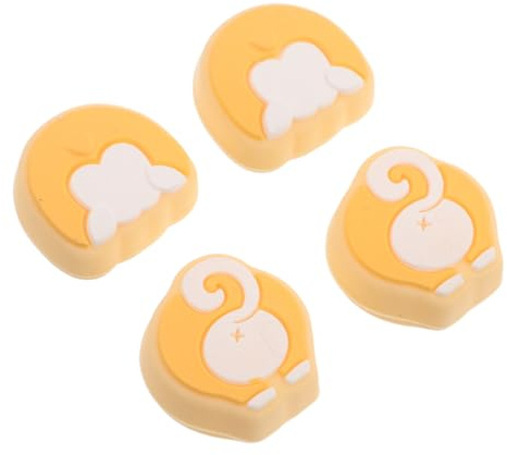 MALUGOGO Tapas para Joystick de Silicona Antideslizantes para Consola Switch, Protector de Pulgar en Forma de Parte Trasera de Corgi, 4 Piezas para Controladores, Accesorio