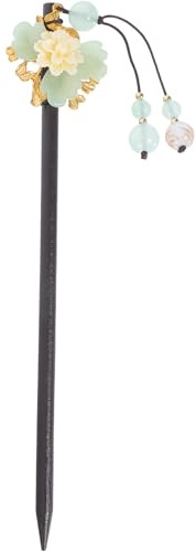 USHOBE Vintage Haarstab Holz Haarschmuck für Frauen Elegante Haarnadel im Antiken Stil und Legierung Stabil und Attraktiv für Fotografie und Zeremonien