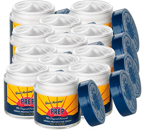 PREP - Crema dermoprotectora multifunción para piel irritada y enrojecida contra picaduras de insectos, cansancio de los pies y enrojecimiento del sol, alivio del afeitado, 12 botes de 75 ml