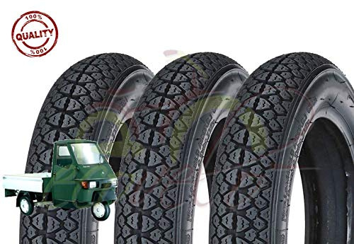 Union EGF10DMU - Set von 3 Reifen 100/90 – 10 für Piaggio Ape Scooter Vespa Vespa 61L Reifen Muster M I C H E L I N