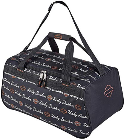 Harley-Davidson Signature Script Sports Duffel Bag w/Adjustable Strap - Black
