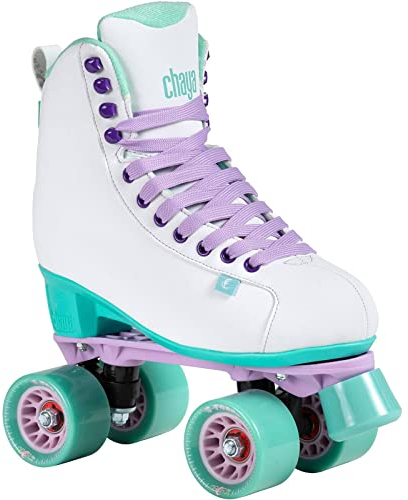 Chaya Roller Skates Melrose White für Damen in Weiß/Grün, 61mm/78A Rollen, ABEC 7 Kugellager, Art. nr.: 810668