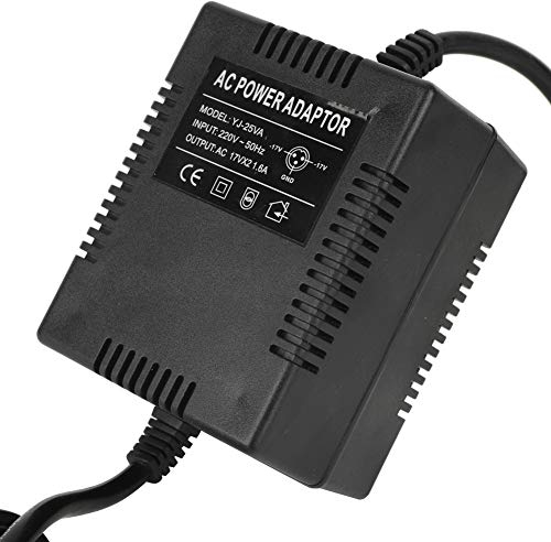 Oreilet Adaptador de CA para Consola de Mezclas, Adaptador de CA Profesional de Repuesto de 3 Pines, práctico 17 V 1.6 A para Consola mezcladora Yamaha MG16 / 6FX / MG166C / MG166CX