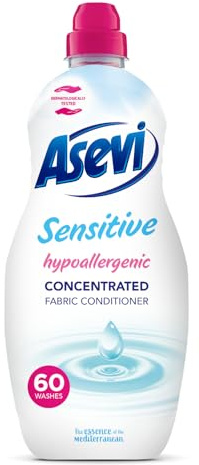 Asevi Fabric Conditioner, Laundry Conditioner, Liquid Fabric Conditioner, 1.38L, 60 Washes, Sensitive