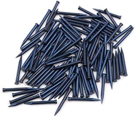 Design61 100x Stahlstifte Stahlnägel Sockelleistenstifte Nagel 1,5 x 15 mm Flachkopf Senkkopf BLAU