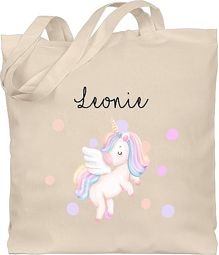 Geschenk mit Namen personalisiert by Shirtracer - Baumwolltasche - Einhörner - Süßes Einhorn Sweet Unicorn