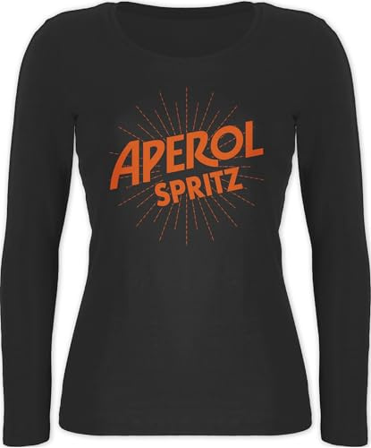 Shirtracer - Langarmshirt Damen - & Fasching - Aperol Spritz Kostüm I Karneval Kostüm Aperol Spritz