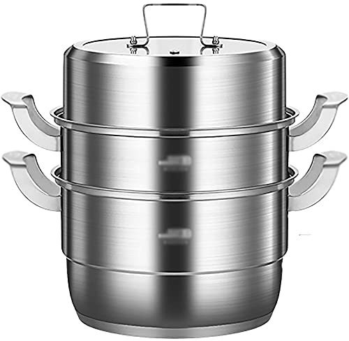 ANSNOW Steamed Pot/Stockpot Multi-Layer Composite Bottom Large Capacity Thickened Steamer Kitchenware/28Cm