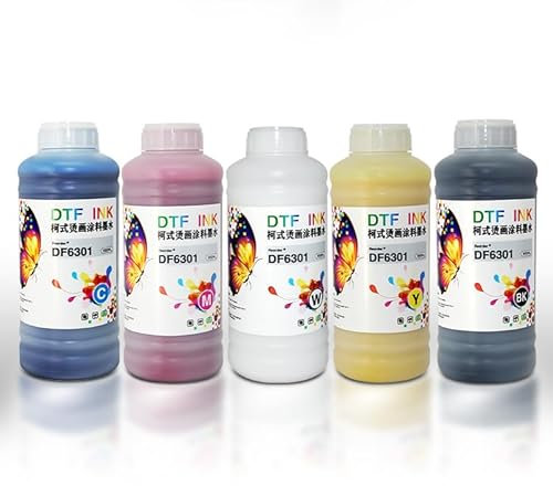 PEIXU Drucker Tinte für DTF A3 A4,DTF Tinte,Geeignet für L1800/R1390/TX800/XP600 Druckköpfe,CMYKWW, 500ml für Flasche,6 Flaschen Gesamt