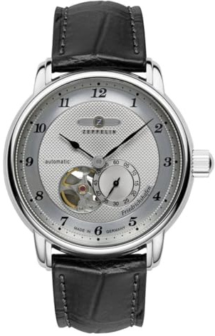 Zeppelin Herrenuhr Automatik Open Heart Friedrichshafen Schwarz 8566-4