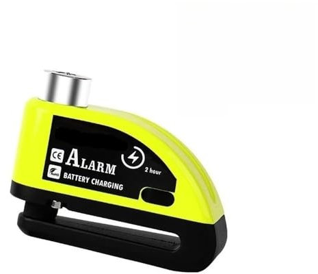 Candado con Alarma for Motocicleta, Recargable por USB, candado for Bicicleta y Patinete, Resistente al Agua, con Alarma de Freno de Disco y Rueda, recordatorio antirrobo(Black)