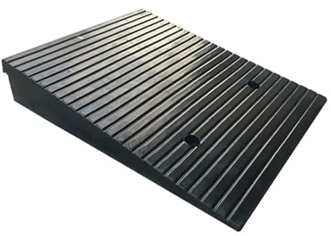 Bordsteinrampen Gummi, Rampe Rollstuhl 10cm Hoch, Auffahrrampe Türschwellenrampe Gummirampe für Autos, Fahrräder, Motorräder