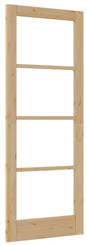 vidaXL Innentür mit Glas ORKDAL Braun 78 x 202 cm, Stylischer rechteckiger Innentür, modernes Glas, robuster Raumteiler, anpassbare Fichte, schicker Raumtrenner