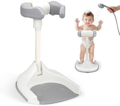 Soporte De Baby Shower,Soporte De Baby Shower,Altura Ajustable,Con Piso Sin Deslizamiento Y Mango De Seguridad,Soporte De Ducha Durante 8-36 Meses