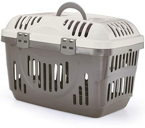 Cat Centre Transportbox Katze Open Top Katzentransportbox Katzenkorb Katzenbox Transportbehälter Beige Creme 49 x 34 x 32 cm