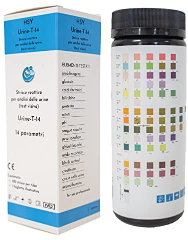 App Life Test Urine 14 Parametri - Confezione da 100 pz di Strisce Reattive per Analisi Urinalisi - Bastoncini di alta qualità
