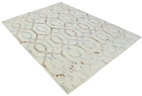 Nepal Teppich Handgeknüpft Beige Compatible with Braun 100% Wolle Orientteppich 166x228 cm N-3