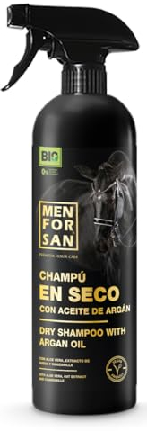 MENFORSAN Arganöl Trockenshampoo für Pferde, 1L | Organic - Vegan Friendly Premium Horse Care