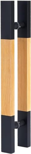 HACSYP Kommerzieller Türgriff, rechteckiger Buchladen-Eingangstürknauf Push-Pull, Ladentor-Push-Pull-Stange, Scheunentorgriffe, for Aluminium- und Glastüren (Color : Black, Size : 150cm/59)