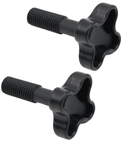 Hsthe Sea 2 Pezzi M12 Vite di fissaggio in plastica, Manopola Tettoie Altalena da Giardino Raccordi in plastica per fissare il telaio del baldacchino al telaio dell'altalena - Nero