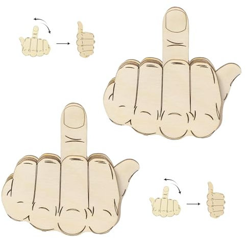 Kit de bricolage Drôle Broche de Doigt en Bois Pliable - Cadeaux pour Hommes et Femmes - Veste et T-Shirts