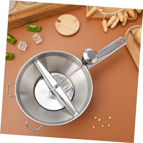 SHOWERORO Kartoffelpresse Aus Edelstahl Manuelle Obstpresswerkzeug Kartoffelstampfer Küchenhelfer Für Gemüse Und Obst Silber