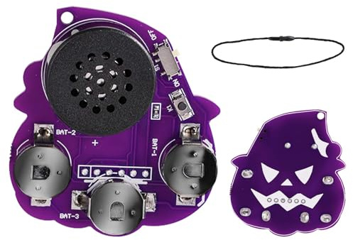 BTFO Générateurs de Bruit, Style Sorcier Citrouille Violette, Générateur de Bips Sonores avec 16 Sons Articles de Bruit Cachés pour Adultes Fournitures de Fête d'halloween
