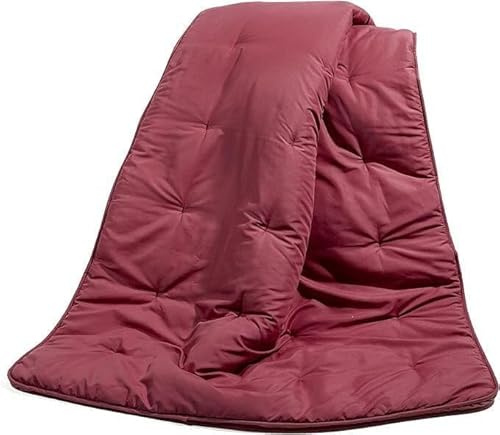 Corredocasa Plaid Imbottito Trapuntato Multiuso Made in Italy- Morbido e Accogliente, Ideale per Soggiorno, Letto e Relax - Coperta Elegante e Decorativa (Bordeaux Tinta Unita, Piccolo 120x160)