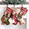Paquete de 3 medias de Navidad retro, 45,7 cm, tamaño grande, Papá Noel, muñeco de nieve, bolsa de regalo para escaleras, Navidad, decoración del hogar, chimenea, dormitorio, árbol de Navidad,