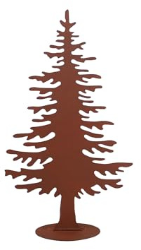 UNUS Tannenbaum Rost-Deko aus Metall, Weihnachtsbaum Aufsteller Groß | für Innen und Außen