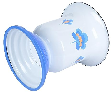 Healvian 1stück Enamel Spittoon Für Junge Mädchen Und Senioren Praktischer Urinbehälter Ohne Deckel Retro Stil Einfach Zu Reinigen Für Zuhause Und Unterwegs