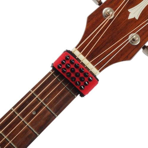 Bassgitarren-Zubehör, 7-saitige Gitarrensaiten-Sets, Gitarren- und Bass-Zubehör mit Sauberem Timbre, 18 Cm, für 6-saitige Akustikgitarre, E-Gitarre und Klassische Gitarre (Rot)