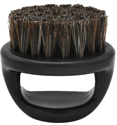 Brosse à barbe à poils sauvages à barbe à barbe à barbe pour hommes | Brosse de barbe ergonomique avec poignée, idéale pour l'huile et les soins de la bouffée, pour la maison, les voyages et le salon