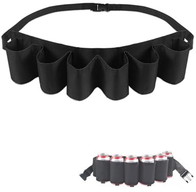 TPZORJX bierhelm,Biergürtel Bierhalter Portable Trinker Bier Soda kann Gürtelhalter 6 Getränke für Camping Wandern Outdoor Party,junggesellenabschied,trinkgürtel