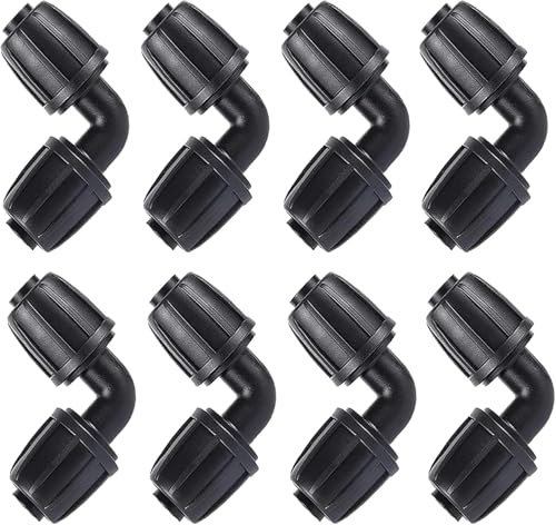 Connecteurs en Coude L pour Tuyau d'Arrosage 13 mm (1/2), Lot de 10 Pièces, Joint Universel pour Système d'Irrigation Goutte à Goutte, Installation Facile,pour Jardin et Agriculture (A 2)