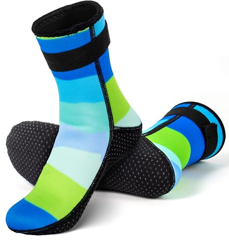 YOTAN Neoprensocken Kinder 3mm, Rutschfeste Wassersport-Socken für Schwimmen, Surfen, Strand & Tauchen, Atmungsaktiv, Langlebig, Wärmend