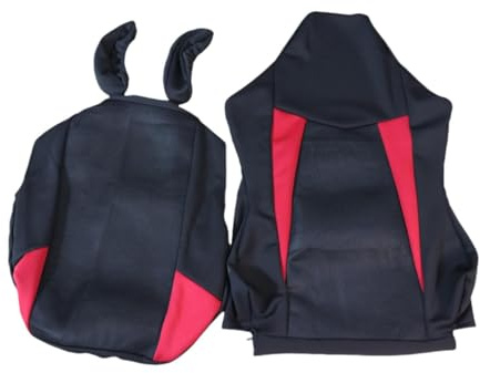 Gralara Funda Universal para sillas de Oficina y Gaming, con Ajuste elástico, Negro Rojo, Individual
