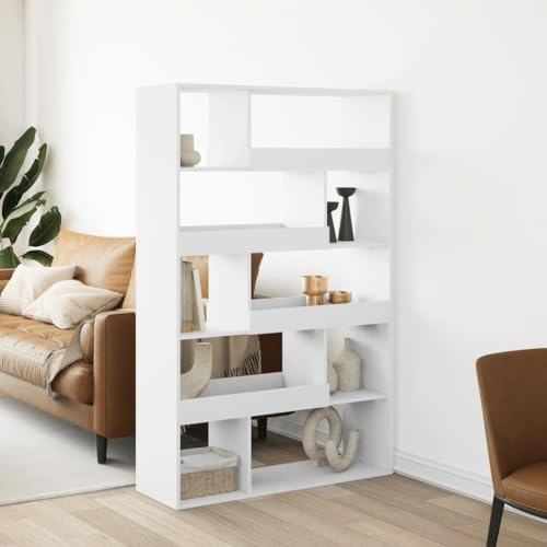 LLEZKBR Étagères, bibliothèques et étagères debout - Bibliothèque blanche 100 x 33 x 156,5 cm - Bois d'ingénierie