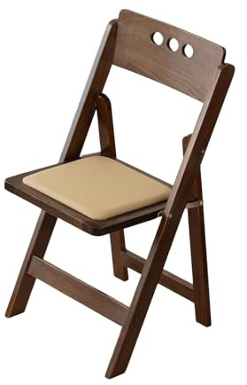 Sedie Pieghevoli Da Interno In Legno Salvaspazio Fino A 100 Kg Sedia Pieghevole Portatile Piccola Con Schienale Design Moderno Per Cucina Sala Da Pranzo Campeggio(Brown)