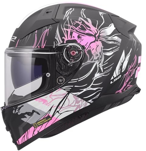 LS2, Integraler Motorradhelm VECTOR II DARFLO Black Pink, S